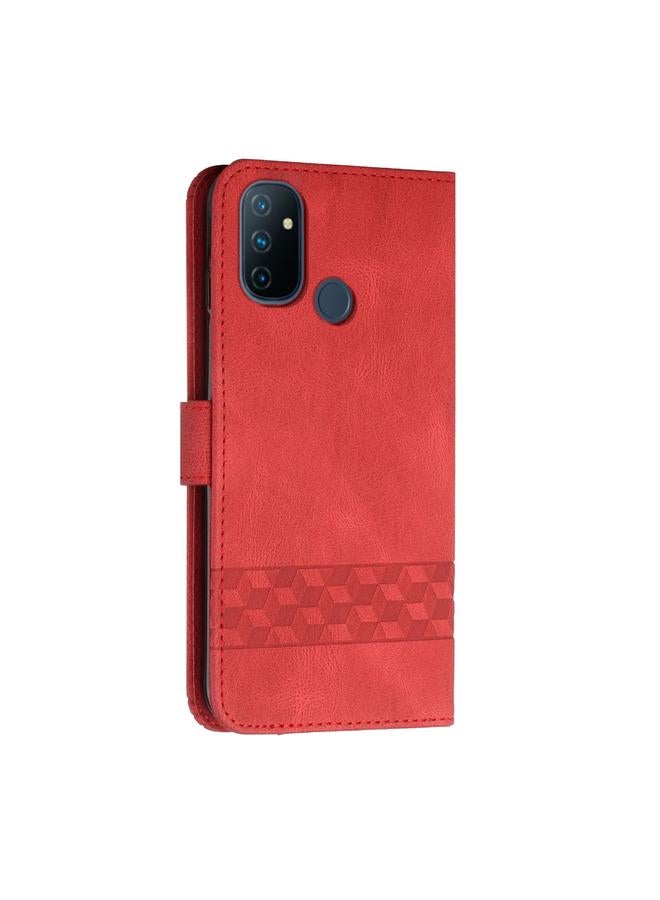 Zaboon Cubic Skin Feel Flip Leather Phone Case For OnePlus Nord N10 5G - Image 3