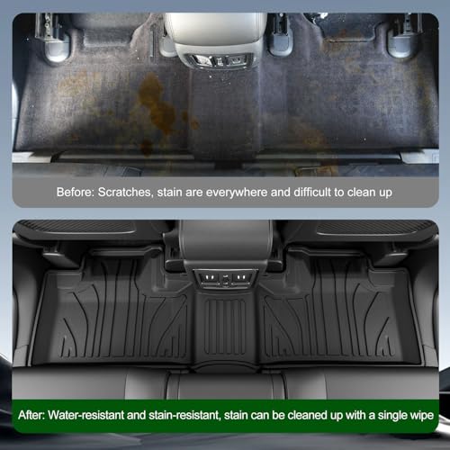 xipoqix 7 Seats Floor Mats Cargo Mat Backrest Mat Compatible with 2016-2026 Dodge Durango Floor Liner Replacement for 2016-2026 Dodge Durango Accessories (Trunk Mat+3rd Backrest Mat+7 Seats Floor Mat) - Image 3