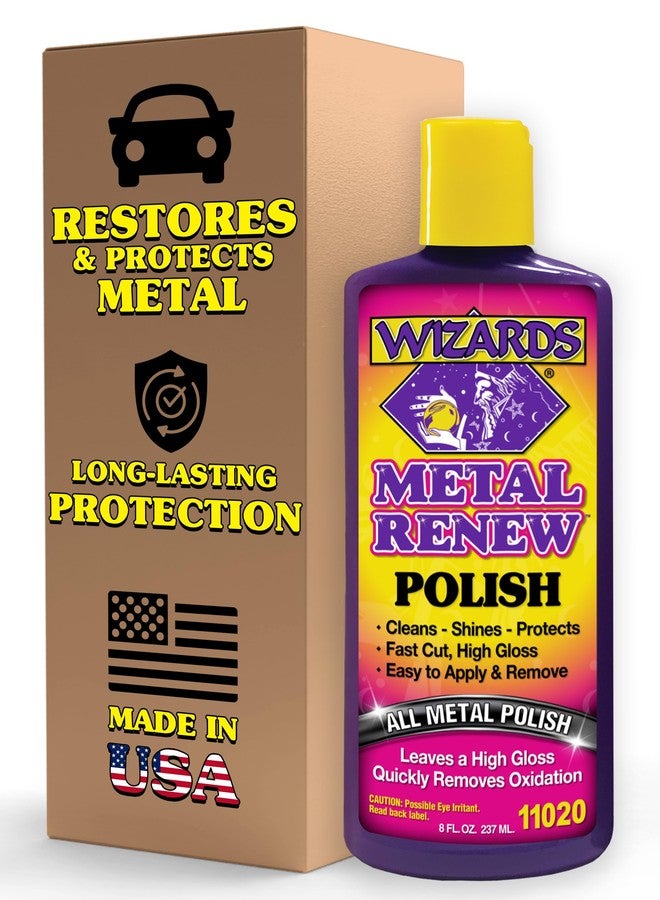 Wizards Metal Polish Cream Metal Renew - Cleans, Shines and Protects All Metals - Cream Fast-Cut Polish and Stainless Steel Cleaner - High Gloss Metal Polish - 8 oz - Image 1