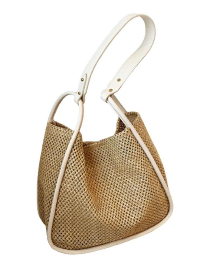 Fashionable Large Capacity Light Brown Straw Bag for Women - The Perfect Accessory for Everyday Style - Image 1