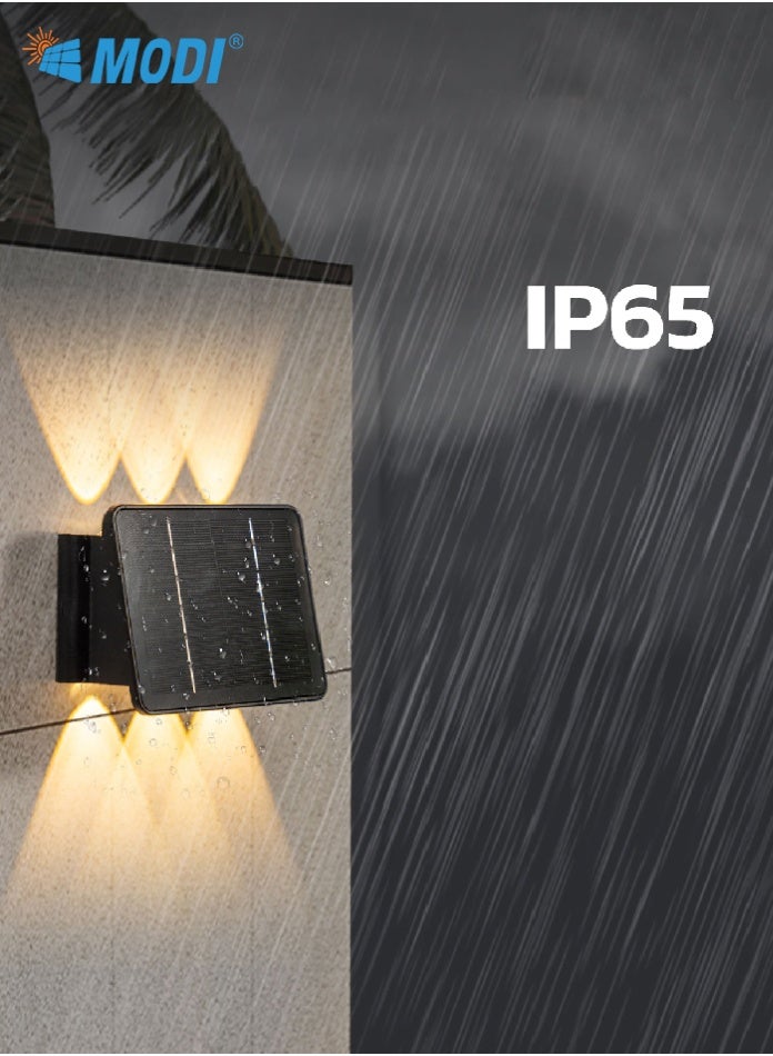 MODI Solar Wall Washer Light 170×60×110mm 3000K Warm White 6W – Solar Powered Outdoor LED Wall Light with Light Control, IP65 Waterproof for Garden, Yard, Fence & Landscape Lighting - Image 5