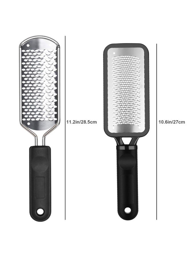 2Pcs Stainless Steel Colossal foot Rasp, Dead Skin Remover for Feet, Professional Pedicure Tools Washable and Reusable - Image 2