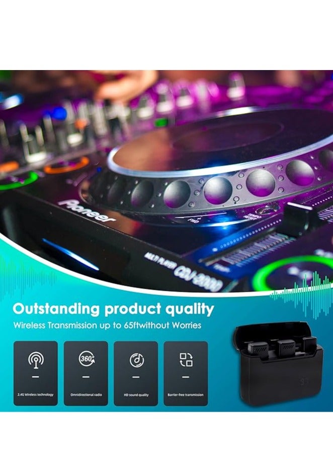 General Wireless lavalier microphone for iPhone iPad, professional video recording lavalier microphone, lavalier 2 clips, video recording, vlog, Tiktok, live streaming, no app or Bluetooth required  - Image 4