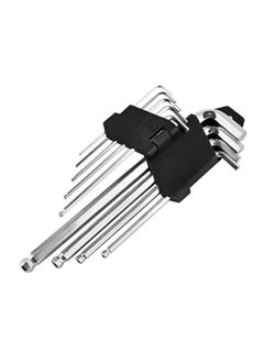 Inditrust Inditrust 9 pcs LONG ALLEN KEY SET Ball Point Chrome Vanadium Steel Hex  - Image 1