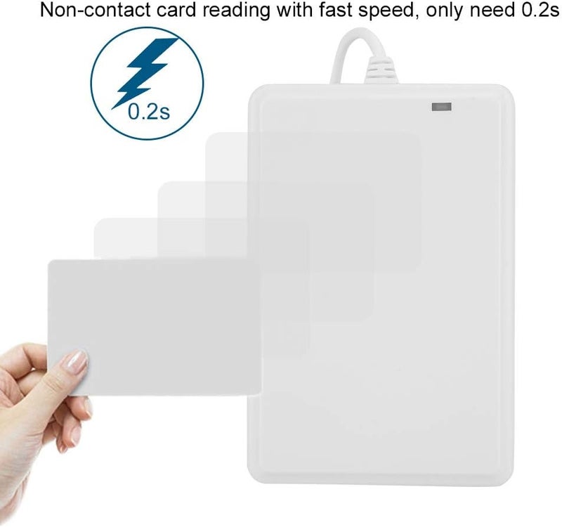 comfrt RFID Card Reader IC/ID Card Non-contact USB Drive-free NFC Door Access Card Reader Can Connect Computer and Mobile Phone(125Khz ID Card) - Image 3