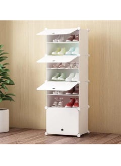 Shoe Rack Organizer, Shoe Storage Cabinet 16 Pair Plastic Shoe Organizer Shoe Shelves for Closet Hallway Bedroom Entryway (1X8 White) - pzsku/Z61A584EA79E4467A233FZ/45/_/1740457837/27695575-bfb6-40ef-8147-4d3eccec1411