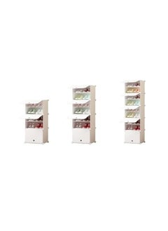 Shoe Rack Organizer, Shoe Storage Cabinet 16 Pair Plastic Shoe Organizer Shoe Shelves for Closet Hallway Bedroom Entryway (1X8 White) - pzsku/Z61A584EA79E4467A233FZ/45/_/1740457837/3bd29477-07bf-4fc0-9b51-61cdefb26728