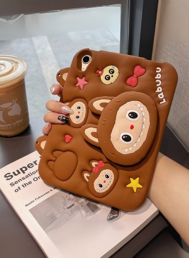 Samsung Tab A9 8.7 Inch Kids Tablet Case-Labubu,  Galaxy Tab A9 Children'S Cover Bpa-Free Eva Foam With  Free School Bag Strap + Anti-Glare Screen Protector + Kids Stylus-Forest-3-In-1 Multi Grip (Handle/Stand/Pen Tray) & Anti-Drop And Sandstorm Proof - Brown - Image 2