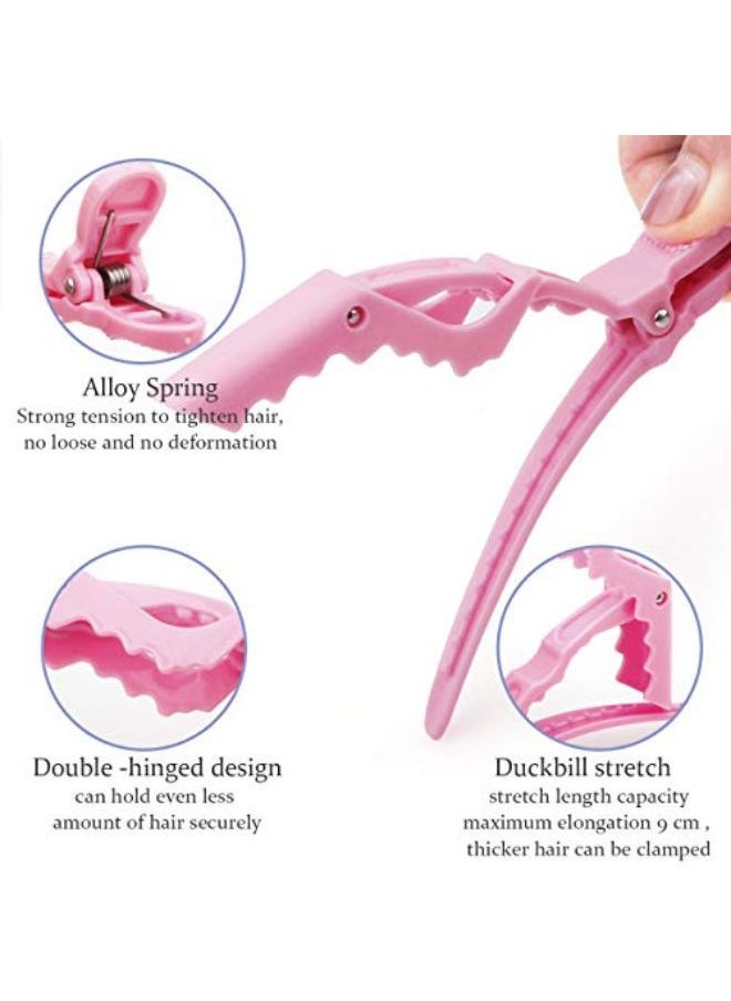 GLAMFIELDS - 12 Pcs Alligator Hair Clips For Styling Sectioning, Non-Slip Grip Clips For Hair Cutting, Durable Women Professional Plastic Salon Hairclip With Wide Teeth & Double-Hinged Design - Image 1