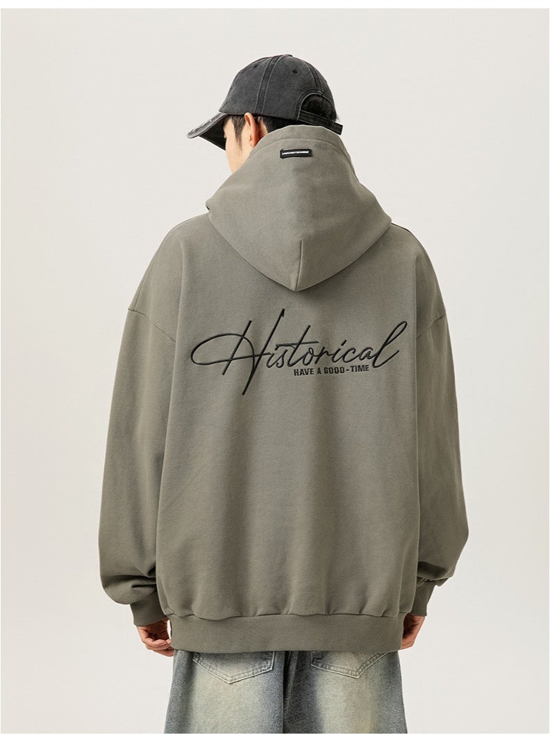 NIBEMINENT Hooded Sweatshirt Baggy Pullover Fashion Streetwear Casual Comfortable Top - Image 3