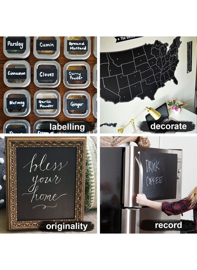 UnityStar UnityStar Chalk Paper, 17.7" X 78.7" Adhesive Chalkboard Contact Paper Removable Wall Decal Stickers with 1 Liquid Chalk Marker & 5 Colors Chalks for Home Office School Blackboard Restaurant Menu  - Image 5