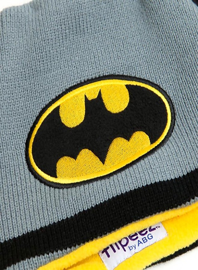 Batman Beanie with Moving Ears Set - Winter Accessories Bundle of Skull Cap with 3D Jumping Ears Plus Stickers | Batman Apparel and Accessories Set Multicolor - Image 3