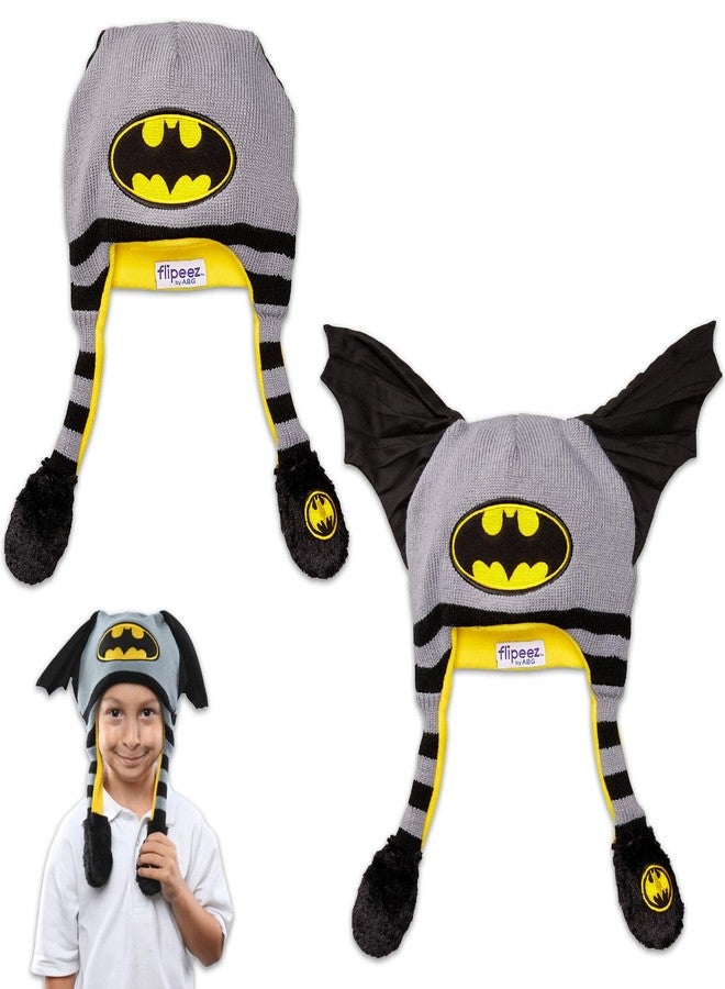 Batman Beanie with Moving Ears Set - Winter Accessories Bundle of Skull Cap with 3D Jumping Ears Plus Stickers | Batman Apparel and Accessories Set Multicolor - Image 2