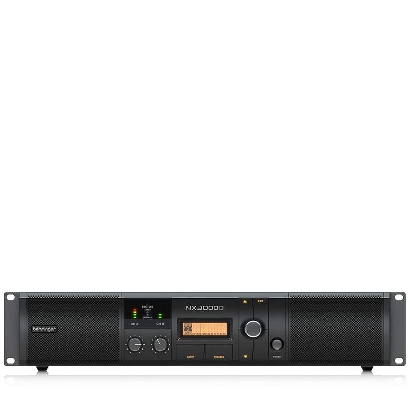 مضخم الصوت Behringer NX3000D فائق الخفة 3000 واط من فئة D مع تحكم DSP وتعويض مقاومة مكبر الصوت SmartSense