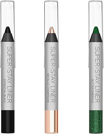 Wunderbrow مجموعة أقلام تحديد العيون WUNDER2 JET SET EYES من 3 أقلام مقاومة للماء طويلة الأمد باللون الأسود والكريم والأخضر - Image 3