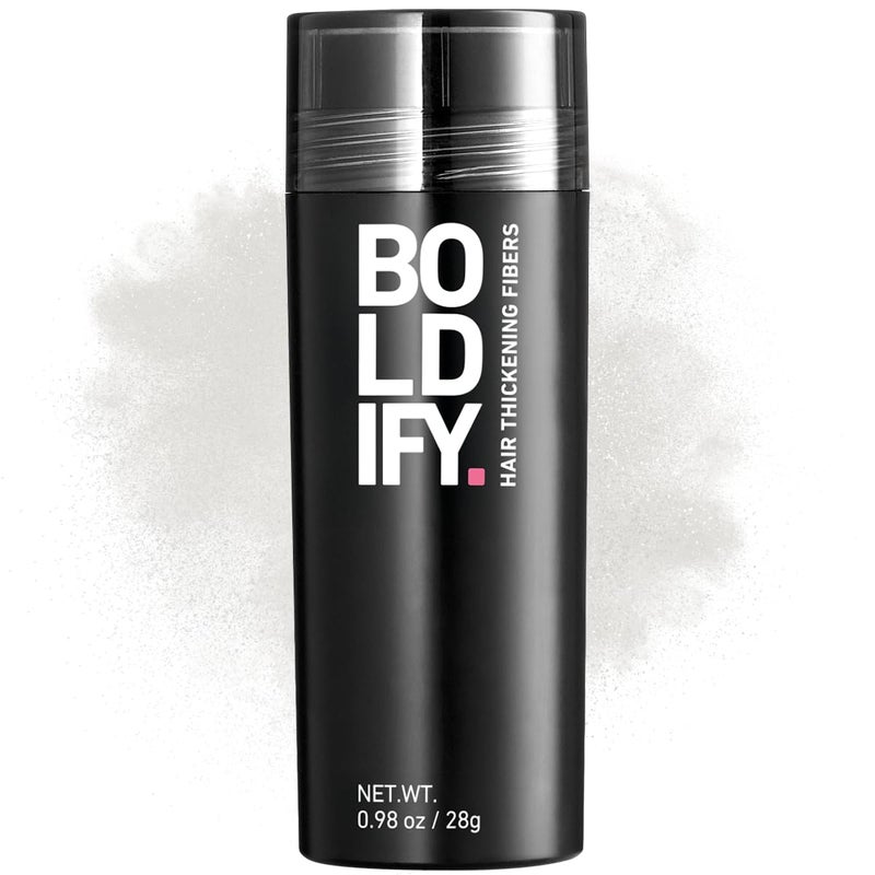 BOLDIFY Hair Fibers (28g) - Fill In Thinning and Fine Hair for an Instantly Fuller, Thicker Look - 14 Shades for Women & Men - White - Image 1