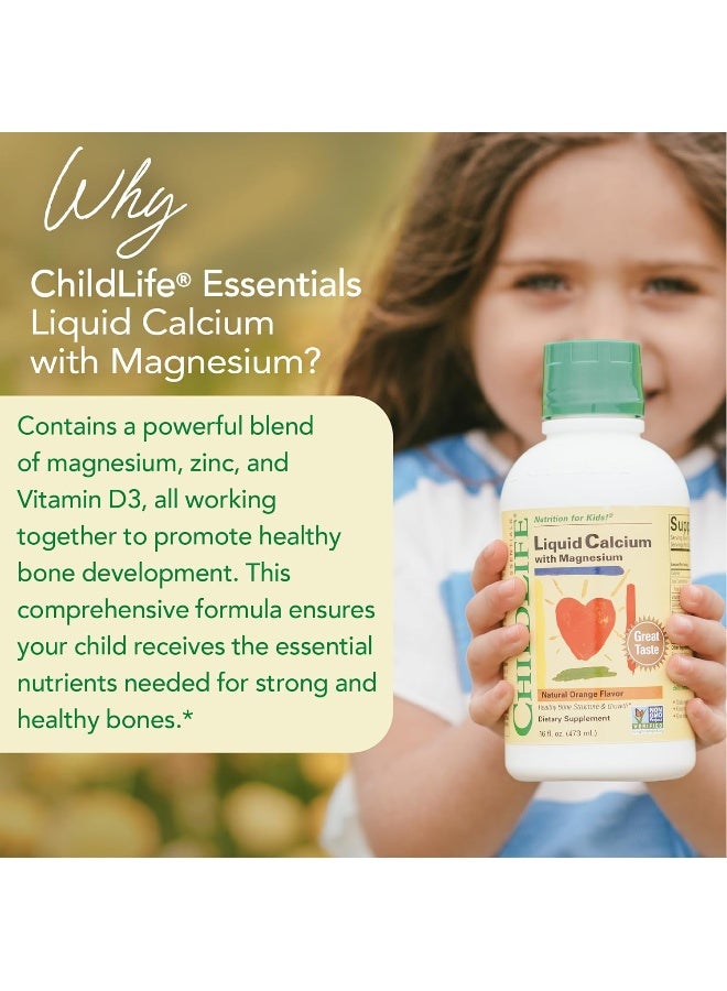 CHILDLIFE Liquid Calcium Magnesium Natural Orange Flavor 16 Ounce - Image 3