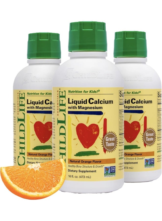 CHILDLIFE Liquid Calcium Magnesium Natural Orange Flavor 16 Ounce - Image 1