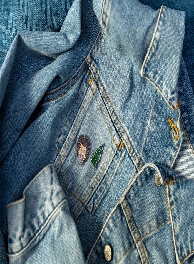 ذي أن إمبلويد فيلوسوفرز جيلد مجموعة دبابيس مينا بوب روس وشجرة صغيرة سعيدة من نقابة الفلاسفة العاطلين عن العمل - مشابك خلفية مطاطية قوية، مجموعة من دبوسين - Image 3