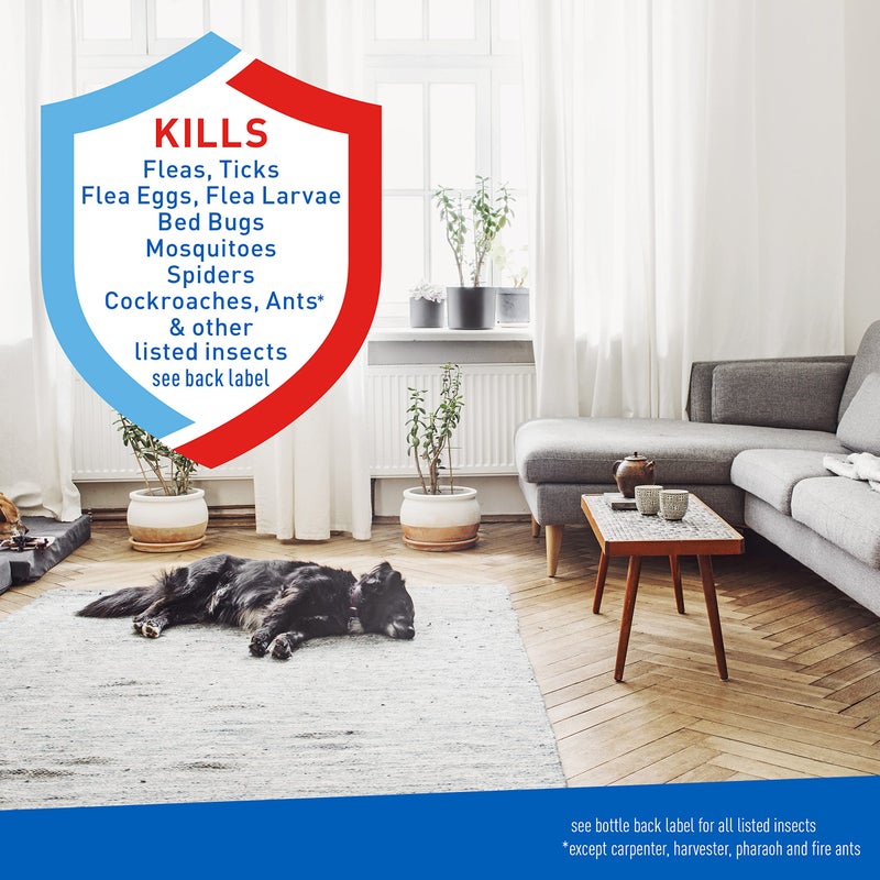 Adams Flea & Tick Home Spray with Precor, Kills Fleas, Flea Eggs, Flea Larvae, Bed Bugs, Ticks, Ants, Cockroaches, Spiders, Mosquitoes And Many Other Listed Nuisance Pests In The Home, 24 Fl Oz - Image 2