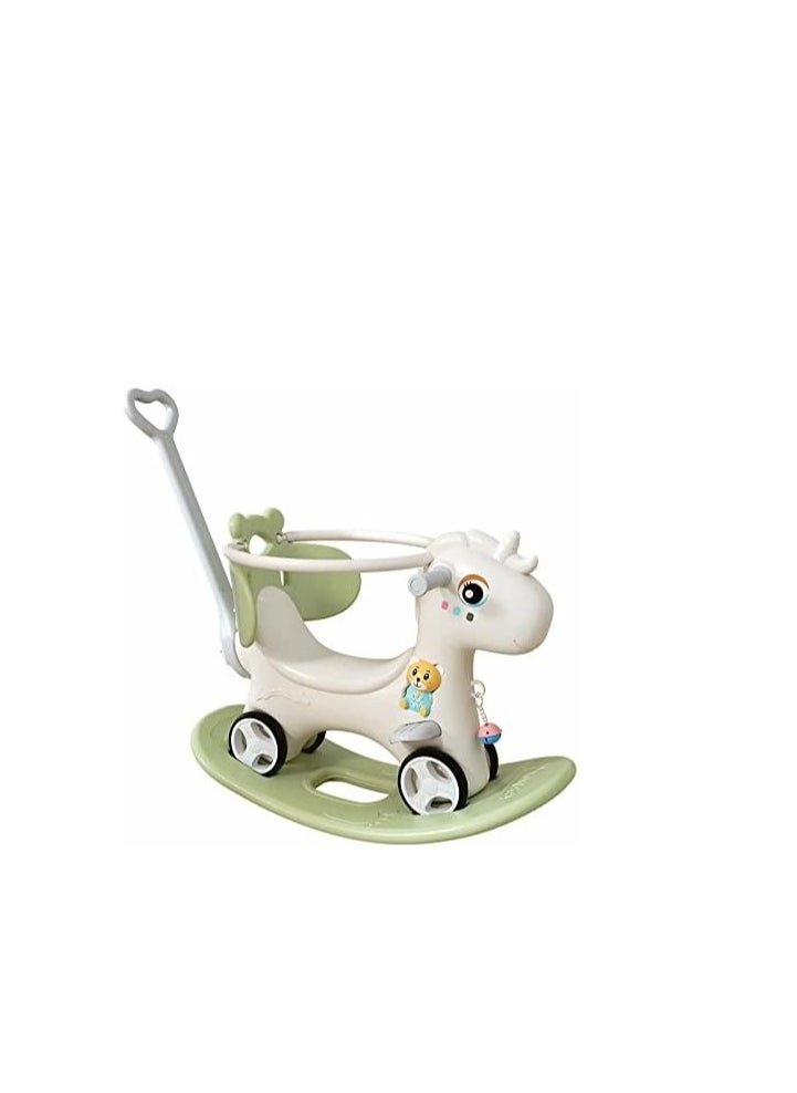 BAIG Horse Rocking Horse Riding On Toys for Toddler Two-in-one Roller Coaster Multi-function Toy 1-4 Years  - Image 1