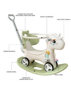 BAIG Horse Rocking Horse Riding On Toys for Toddler Two-in-one Roller Coaster Multi-function Toy 1-4 Years  - Image 3