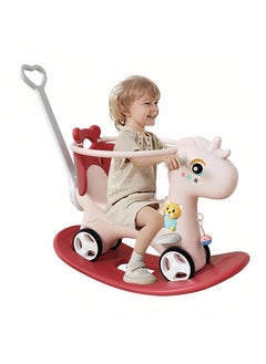 BAIG Horse Rocking Horse Riding On Toys for Toddler Two-in-one Roller Coaster Multi-function Toy 1-4 Years  - Image 1