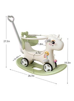 BAIG Horse Rocking Horse Riding On Toys for Toddler Two-in-one Roller Coaster Multi-function Toy 1-4 Years  - Image 4