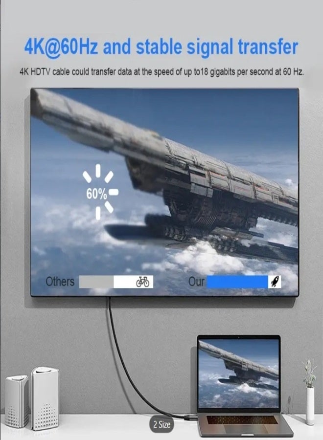 برايت كابل HDMI 2.0 عالي السرعة بدقة 4K بطول 10 أمتار - يدعم معدل تحديث 60 هرتز | HDR | ARC | نطاق ترددي 18 جيجابت في الثانية | قناة إرجاع الصوت | إيثرنت - Image 3