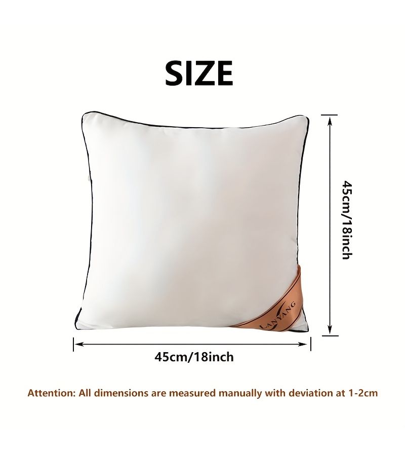 Four Packs of White Luxury High Rebound Throw Pillows 17 72x17 72 Inch for Sofa Car and Home - Image 2