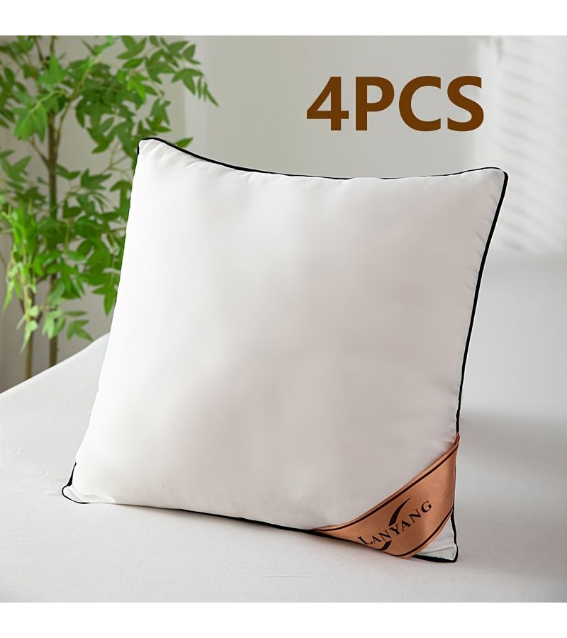 Four Packs of White Luxury High Rebound Throw Pillows 17 72x17 72 Inch for Sofa Car and Home - Image 4