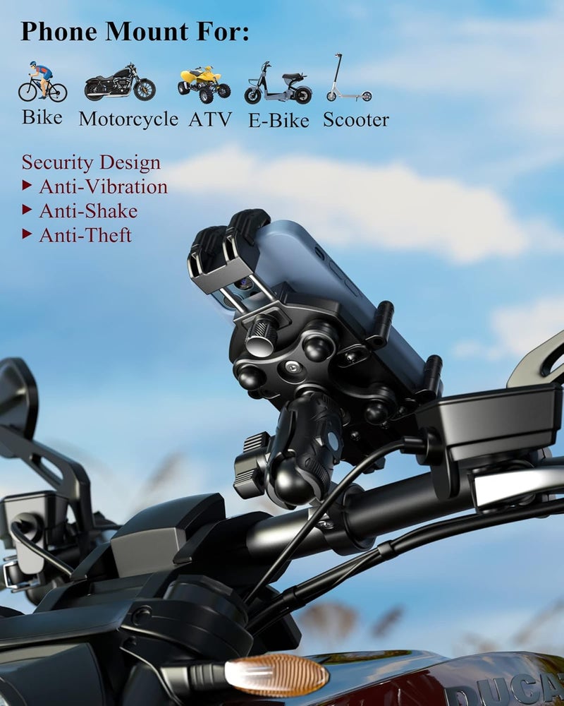BRCOVAN Motorcycle Phone Holder with Vibration Dampener - Image 2