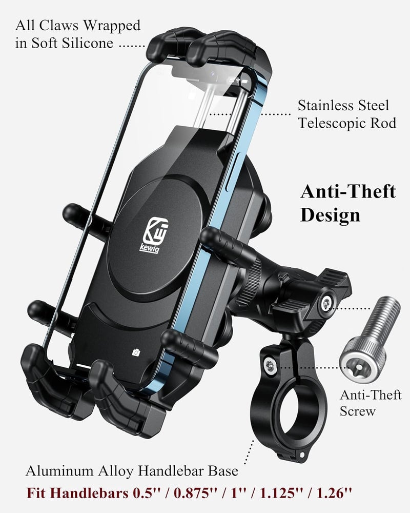 BRCOVAN Motorcycle Phone Holder with Vibration Dampener - Image 3