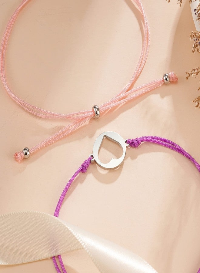 MANVEN First Day of First Grade Bracelet for Mom and Daughter Back to school Bracelets Gifts Mommy and Me Mother and Daughter Matching Heart Wish Bracelets(1st) - Image 3