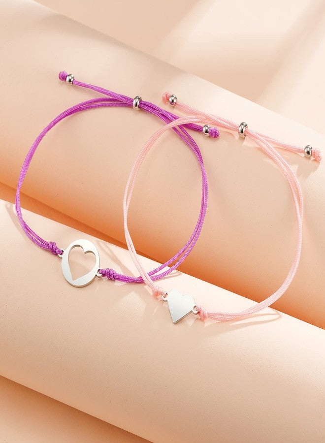 MANVEN First Day of First Grade Bracelet for Mom and Daughter Back to school Bracelets Gifts Mommy and Me Mother and Daughter Matching Heart Wish Bracelets(1st) - Image 2