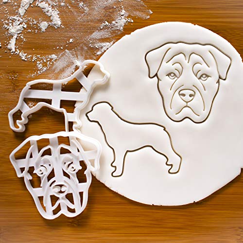 Bakerlogy Set of 2 Rottweiler cookie cutters (Designs: Face and Body), 2 pieces - Bakerlogy - Image 2