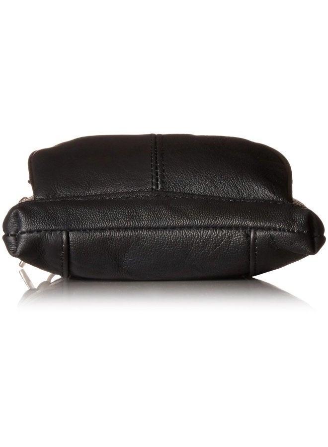 Roma Leathers حقيبة كتف أصلية، متعددة الجيوب، سوداء - Image 4