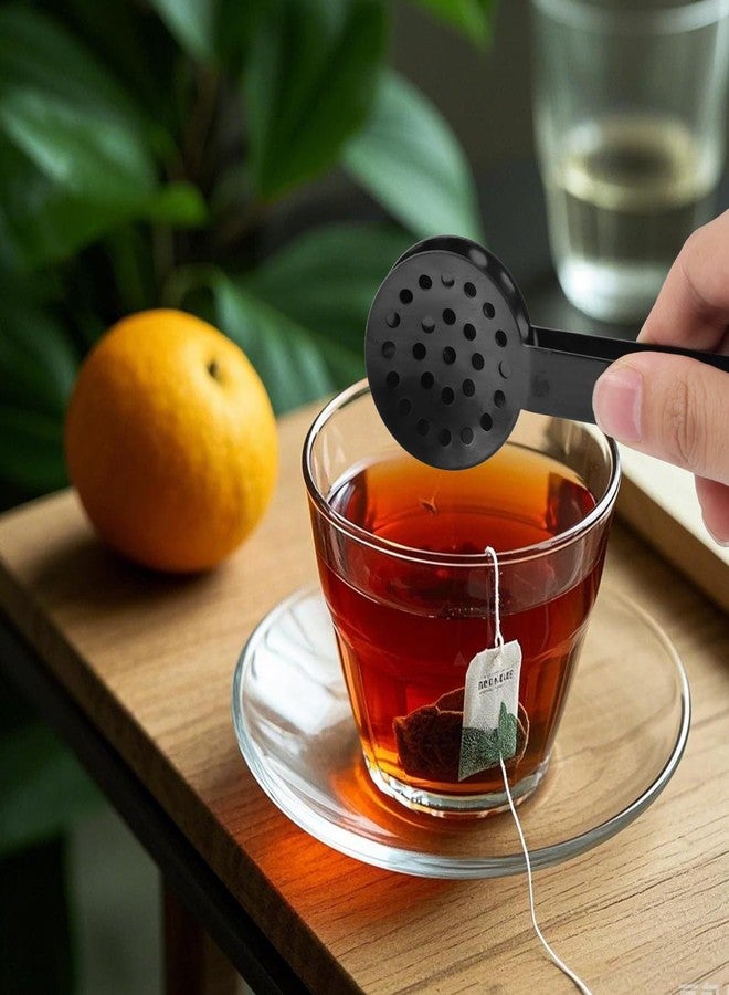 lasuroa 3pcs Tea Bag Squeezer Tongs, Stainless Steel Strainer Spoons Teabag Clips Tool Practical Strainer Tea Accessories (Black, Gold, Silver) - Image 5