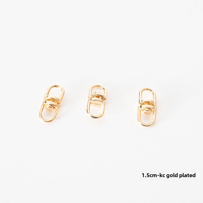 Rotating Figure-8 Keychain Metal Clasp 1.5cmKC Gold [1 pc] 