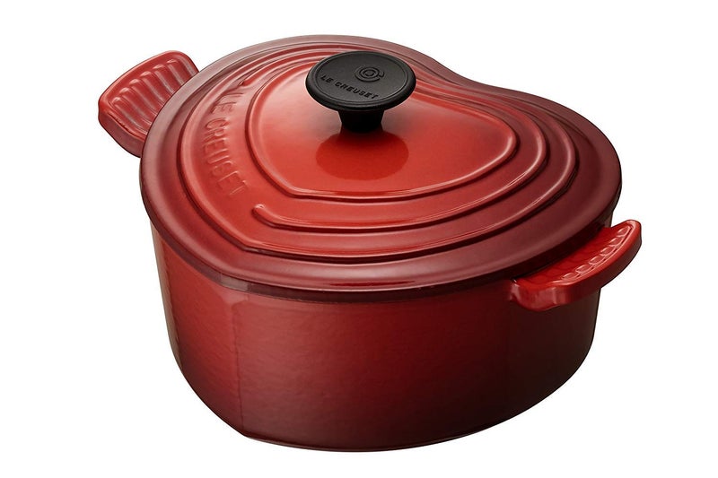 Le Creuset Enameled Cast Iron Heart Cocotte, 2 qt., Cerise - Image 3