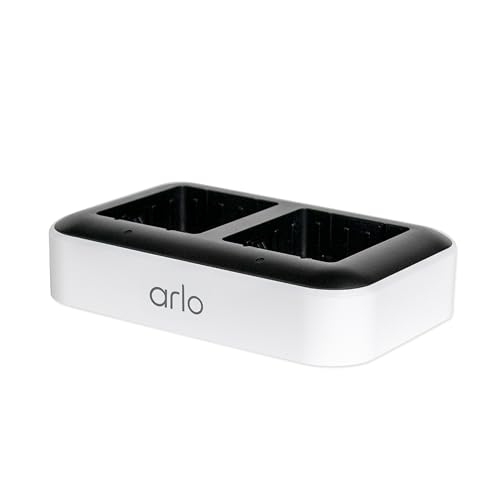Arlo Dual Charging Station Certified Accessory - Charge up to Two Batteries, Works Rechargeable Batteries (VMA5400) XL Rechargeable Batteries (VMA5420) Only - VMA5400C - Image 1