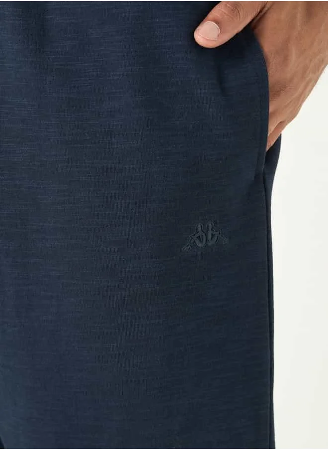 Kappa Kappa Logo Detail Joggers with Drawstring Closure and Pockets
