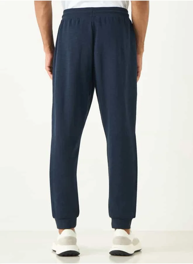 Kappa Kappa Logo Detail Joggers with Drawstring Closure and Pockets