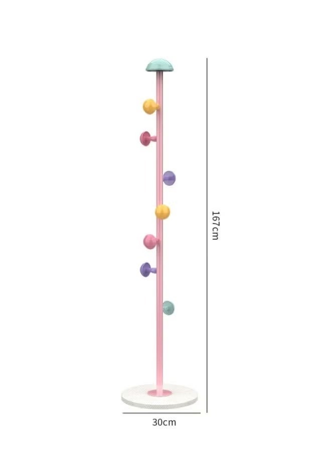 يوڠام حامل معاطف أطفال عصري بسيط مع خطافات على شكل فطر ملونة، صديق للبيئة، متين وأنيق لتخزين أغراض غرف الأطفال - Image 4
