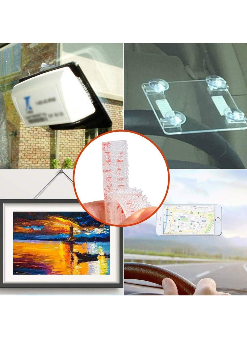 Generic 10pcs Dual Lock Tape Dual Lock Heavy Duty Mounting Tape Interlocking Tape Reclosable Fastener Self Sticky Dual Lock Strip for Indoor and Outdoor Mounting Tape Clear Transparent1in x 2in  - Image 4