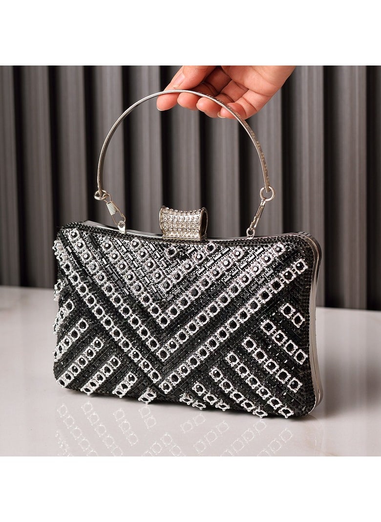 Miluraining - Women Clutch Bag Evening Bag Purse with rhinestone diamond decoration decoration Small Crossbody Bag Handbag Shoulder Bag Satchel Bags Suitable for Party Prom Wedding - Image 1