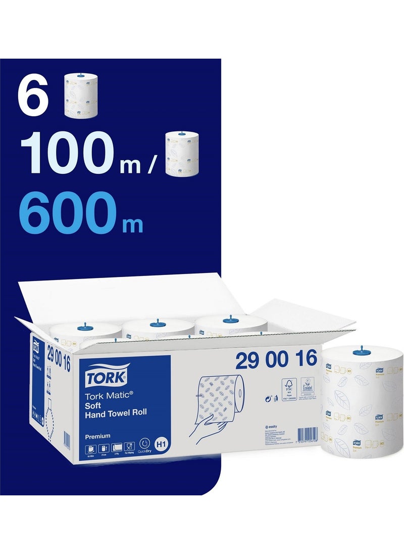 Tork Matic Movable Towel Advanced 100 m 21 cm 6 Rolls  - Image 2