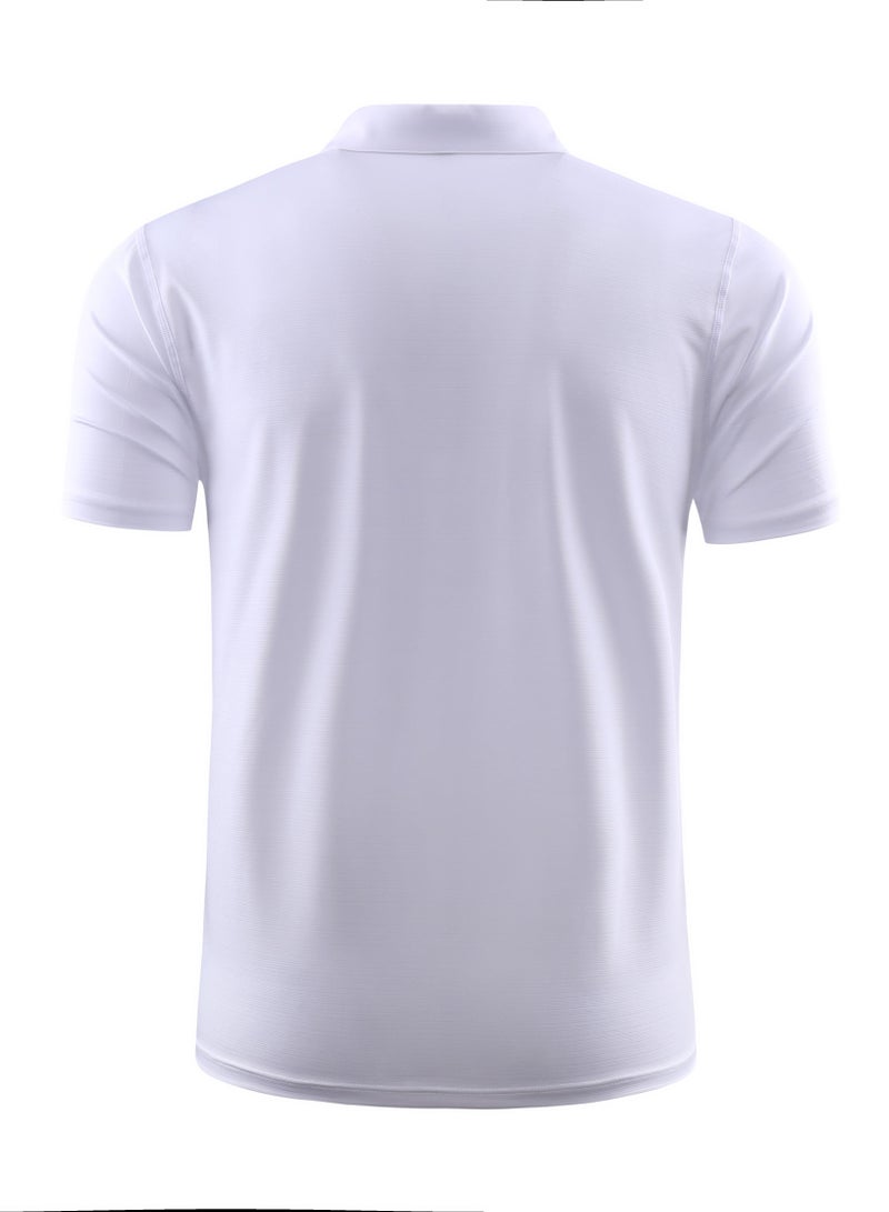 YEL PRO Men Quick Dry Breathable T-Shirt White - Image 2
