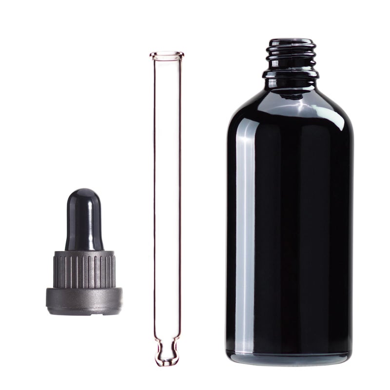YIZHAO Black Glass Dropper Bottle 4oz, Tincture Bottles with Glass Dropper, for Essential Oils, Aromatherapy, Cosmetic, Laboratory, Pharmacy, Liquids, Travel â€“4 Pcs - Image 4