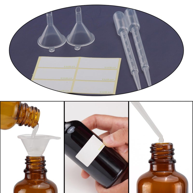 YIZHAO Black Glass Dropper Bottle 4oz, Tincture Bottles with Glass Dropper, for Essential Oils, Aromatherapy, Cosmetic, Laboratory, Pharmacy, Liquids, Travel â€“4 Pcs - Image 5